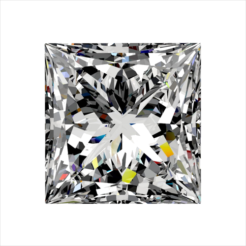 0.39 carat D-SI2 Natūralus Princess Deimantas (1)