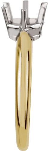 Sužadėtuvių Žiedas „Solitaire“ 14k yellow/white gold Round 10mm (3)