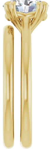 Sužadėtuvių Žiedas „Solitaire“ 585 Geltonojo Aukso Oval 8mm x 6mm (9)