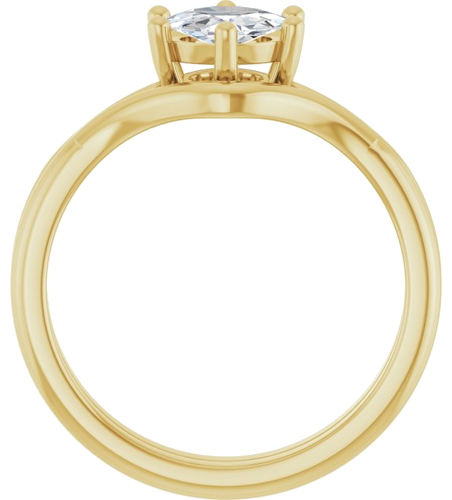 14K Yellow 6.5 mm Round Rose-Cut Engagement Ring Mounting (6)