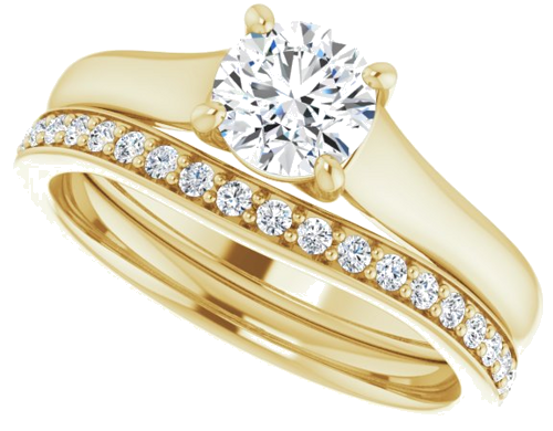 Sužadėtuvių Žiedas „Solitaire“ 18k yellow gold Round 5.5mm (10)