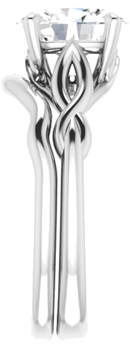 Sužadėtuvių Žiedas „Solitaire“ 585 Baltojo Aukso Oval 9mm x 7mm (9)