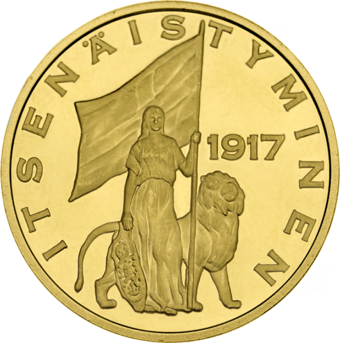 Suomija Suomio kova 1917 (Nepriklausomybė) Aukso medalis (1)