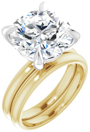 Sužadėtuvių Žiedas „Solitaire“ 14k yellow/white gold Round 12mm (6)
