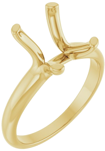 Sužadėtuvių Žiedas „Solitaire“ 14k yellow gold Emerald 10mm x 8mm (1)