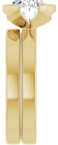 Sužadėtuvių Žiedas „Half-Bezel Solitaire“ 14k yellow gold Oval 10mm x 8mm (9)