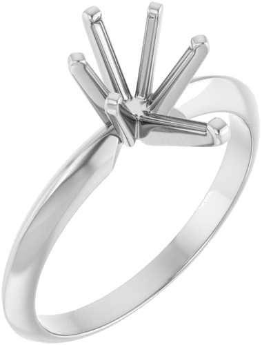 14K White 10x6 mm Pear Engagement Ring Mounting (1)