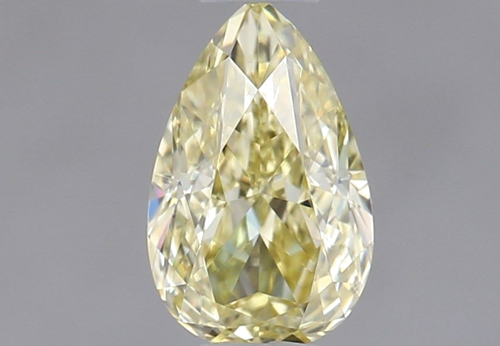 0.5 carat Fancy Yellow-VVS1 Natūralus Pear Deimantas (1)