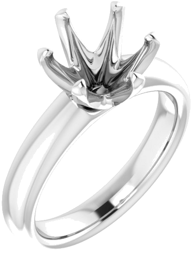 Sužadėtuvių Žiedas „Solstice Solitaire®“ 14k white gold Round 8.8mm (1)