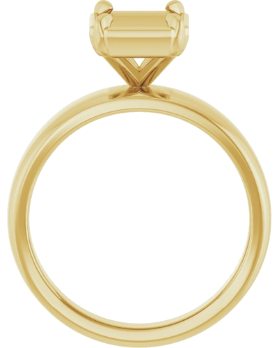 Sužadėtuvių Žiedas „Claw-Prong Solitaire Bezel-Style“ 14k yellow gold Emerald 8.5mm x 6.5mm (2)