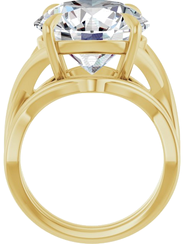 Sužadėtuvių Žiedas „Claw-Prong Solitaire“ 14k yellow gold Round 14mm (7)