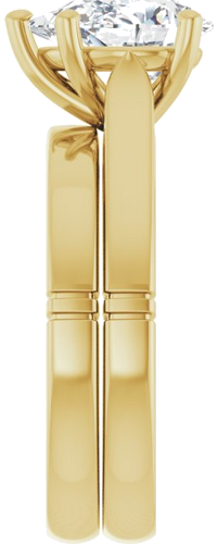 Sužadėtuvių Žiedas „Solitaire“ 14k yellow gold Pear 10mm x 7mm (9)