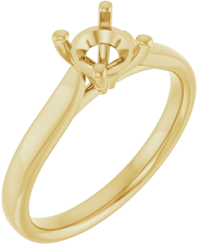 Sužadėtuvių Žiedas „Solitaire“ 585 Geltonojo Aukso Round 5.8mm (1)