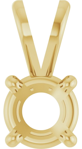 Pakabukas „Round 4-Prong Basket“ 14k yellow gold Round 5.2mm (1)