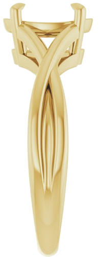 Sužadėtuvių Žiedas „Claw-Prong Solitaire“ 14k yellow gold Oval 9mm x 7mm (4)