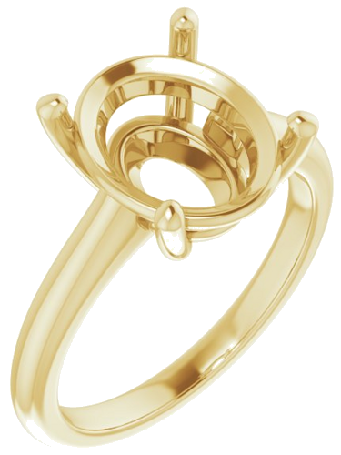 Sužadėtuvių Žiedas „V-End Prong“ 10k yellow gold Oval 12mm x 10mm (1)