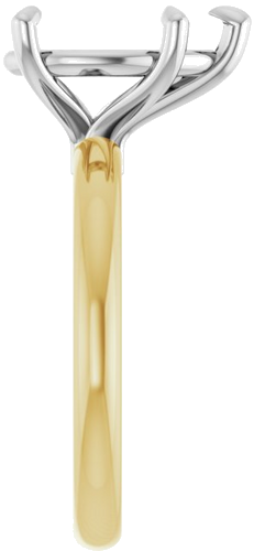 14K Yellow White 12x8 mm Pear Solitaire Engagement Ring Mounting (4)