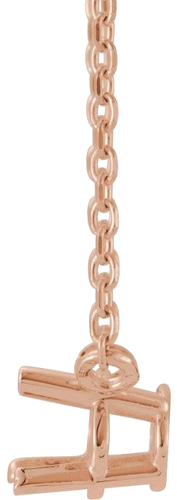 Pakabukas „Solitaire“ 585 Rožinis Aukso Oval 6mm x 4mm (2)