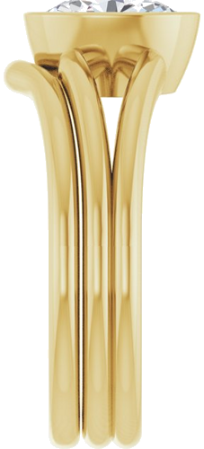 Sužadėtuvių Žiedas „Bezel-Set Solitaire“ 14k yellow gold Oval 8mm x 6mm (9)