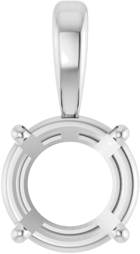 Pakabukas „Solitaire“ 10k white gold Round 7.5mm (1)