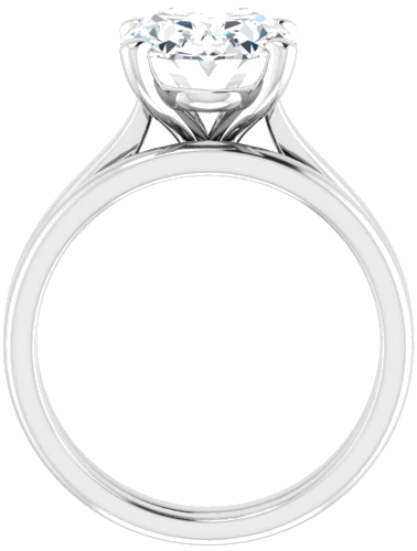 Sužadėtuvių Žiedas 18k white gold Oval 11mm x 9mm (7)