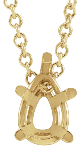 Pakabukas „Pear 5-Prong Solitaire“ 14k yellow gold Pear 7mm x 5mm (1)