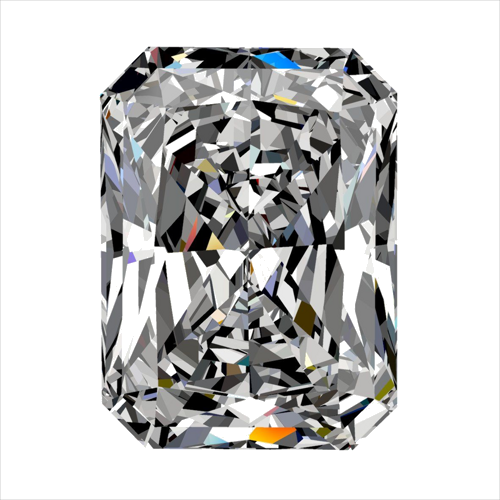0.33 carat F-VVS1 Natūralus Radiant Deimantas (1)