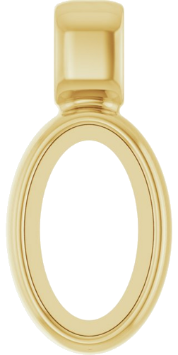 Pakabukas „Oval Bezel-Set Cabochon Charm“ 10k yellow gold Oval 5mm x 3mm (1)