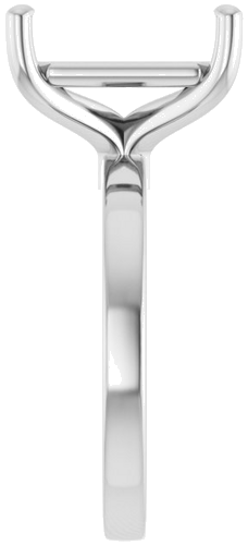 Sužadėtuvių Žiedas „Solitaire“ 14k white gold Emerald 12mm x 10mm (4)