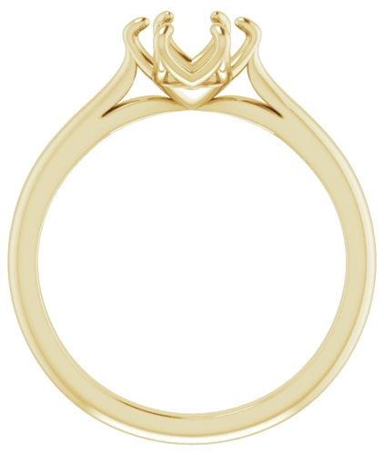 14K Yellow 6.5 mm Round Solitaire Engagement Ring Mounting (2)
