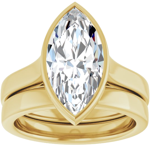 Sužadėtuvių Žiedas „Bezel-Set Solitaire“ 14k yellow gold Marquise 15mm x 7.5mm (8)