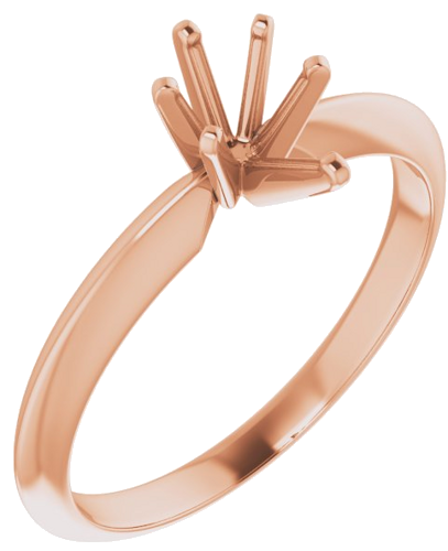 Sužadėtuvių Žiedas „Lightweight Solitaire“ 14k rose gold Pear 7mm x 4.5mm (1)