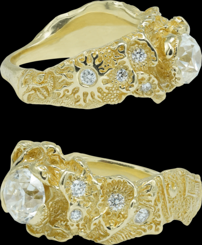 Златен пръстен с диаманти (5)