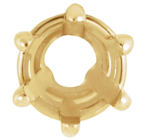 14K Yellow 4 mm Round Slide Pendant Mounting (1)