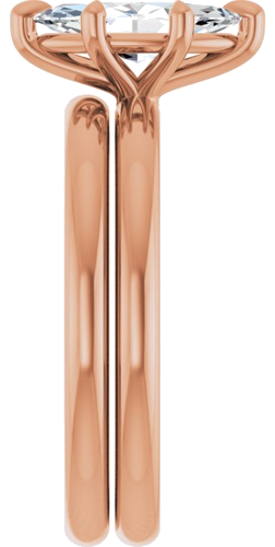Sužadėtuvių Žiedas „Claw-Prong“ 14k rose gold Marquise 10mm x 5mm (9)