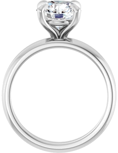 Platinum  8.2 mm Round Solitaire Engagement Ring Mounting (7)