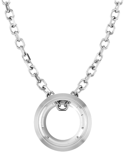 14K White 5.2 mm Round Solitaire Bezel-Set 16-18  Necklace Mounting (1)