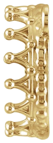 Pakabukas „Cabochon Crown“ 585 Geltonojo Aukso Oval 10mm x 8mm (2)