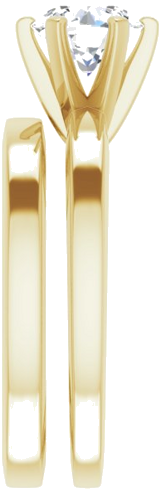 14K Yellow 6.5 mm Round Solitaire Engagement Ring Mounting (9)