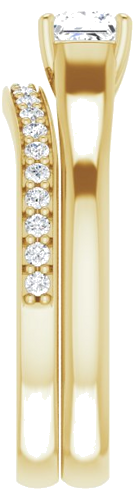 14K Yellow 4 mm Square Solitaire Engagement Ring Mounting (9)