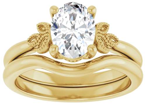 Sužadėtuvių Žiedas „Solitaire“ 585 Geltonojo Aukso Oval 8mm x 6mm (8)