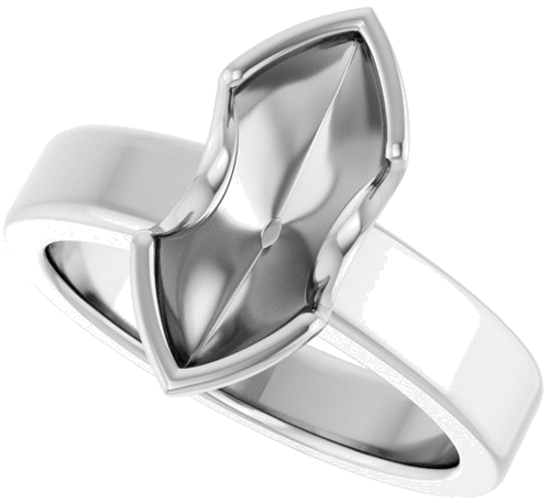 Sužadėtuvių Žiedas „Half-Bezel Solitaire“ 10k white gold Marquise 13mm x 6.5mm (5)