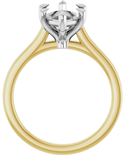 Sužadėtuvių Žiedas „Claw-Prong“ 14k yellow/white gold Marquise 15mm x 7mm (2)