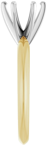 Sužadėtuvių Žiedas „Lightweight Solitaire“ 14k yellow gold & platinum Round 6.6mm x 7.2mm (4)