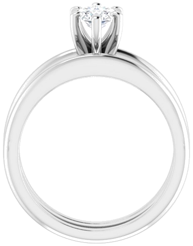 Sužadėtuvių Žiedas „Solitaire“ 585 Baltojo Aukso Marquise 10mm x 5mm (7)