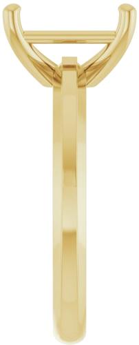 Sužadėtuvių Žiedas „Solitaire“ 14k yellow gold Emerald 9mm x 7mm (4)