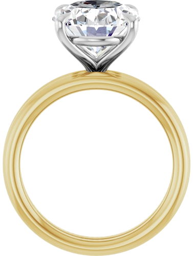 Sužadėtuvių Žiedas „Claw-Prong Solitaire“ 14k yellow/white gold Oval 12mm x 10mm (7)
