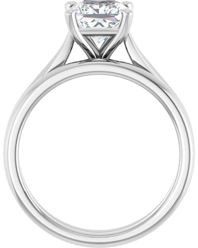 Sužadėtuvių Žiedas 10k white gold Square 6mm (7)