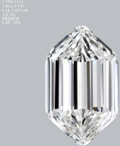 1.0 carat F-VS1 Natūralus Hexagonal Deimantas (1)