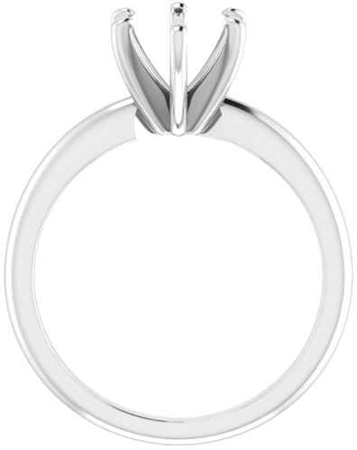 14K White  9x7 mm Oval Solitaire Engagement Ring Mounting (2)